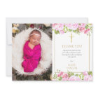 Baptism Christening Photo Pink Rose Floral