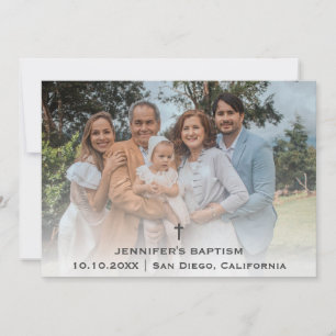 Baptism Christening Religious Communion Christian Thank You Card