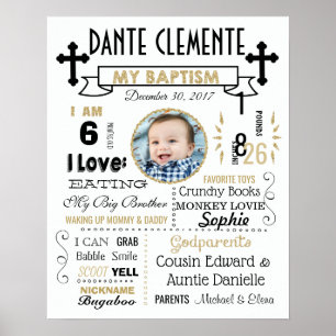 Baptism Christening sign poster milestone