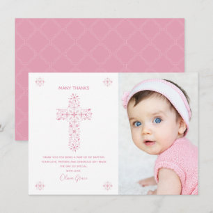 Baptism, Christening Thank You Card w/ Photo