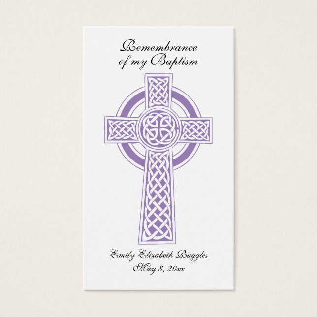 Baptism / Christianing Prayer Card (Front)
