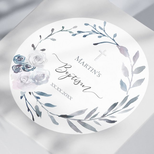 Baptism Classic Round Sticker (Creator Uploaded)