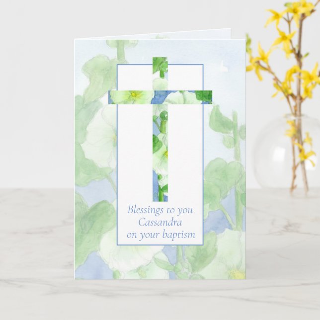 Baptism Congratulations Galatians Bible Verse Card (Yellow Flower)