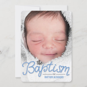 Baptism Cover Baptism Invitation - Blue