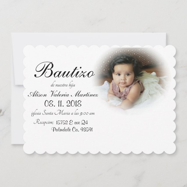 Baptism Decoration Invitation (Front)