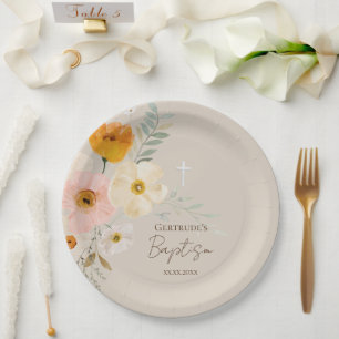 Baptism delicate bouquet  paper plate