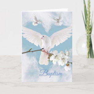 Baptism Dove Card