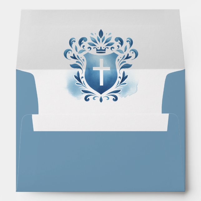 Baptism Envelopes Elegant Dusty Blue (Back (Bottom))