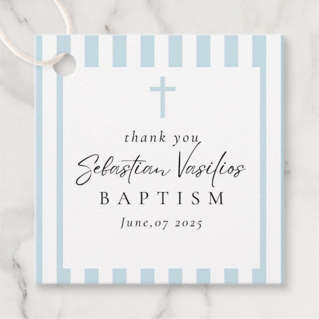 Baptism Favour Tag (Front)