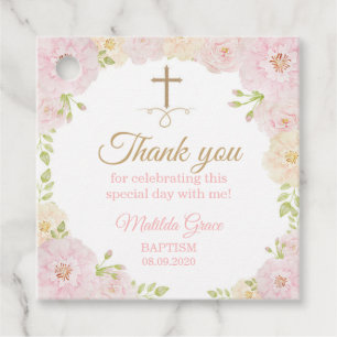 Baptism Favour Tag Square Favour Tag Girl