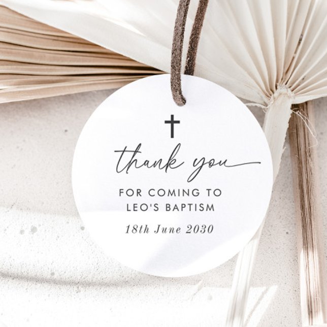Baptism Favour Tags (Zazzle Baptism Favor Tags (Front))