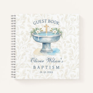 Baptism Floral Book and Dove Guest Book