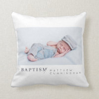 Baptism For Him Modern Minimalist Custom Photo