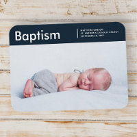 Baptism For Him Modern Minimalist Custom Photo