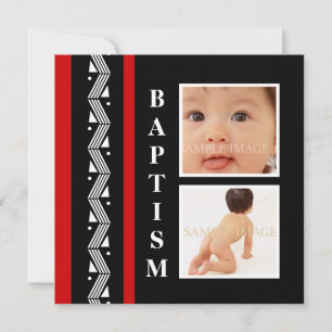 Baptism funky baby photo PERSONALIZE Invitation