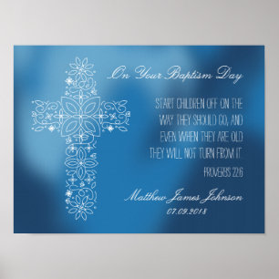 Baptism Gift - Customised Print w/ Bible Passage