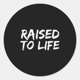 Baptism Gift New Christians Baptismal Quote Raised Classic Round Sticker