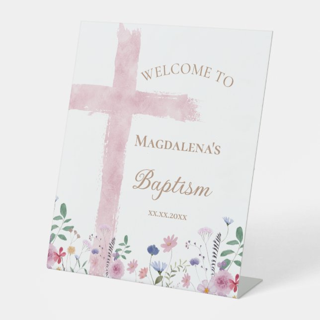 Baptism girl welcome sign (Front)