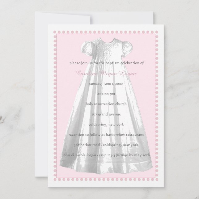 Baptism Gown Invitation (Front)
