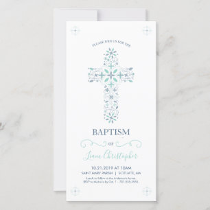 Baptism Invitation - Boy's Custom Invite