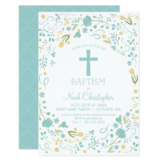 baptism invitation christening invite