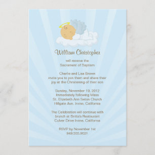 Baptism Invitation for Boy