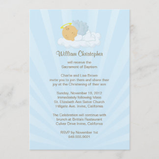 Baptism Invitation for Boy