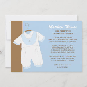 Baptism Invitation for Boy