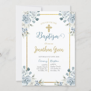 Baptism invitation for boy,