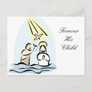 Baptism Invitation Postcard
