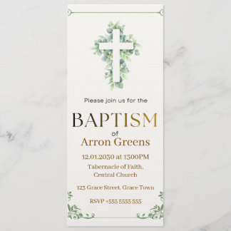 Baptism Invitation | Simple and Elegant Christian 