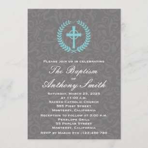 Baptism Invitation with Cross