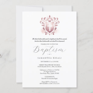Baptism Invitations Religious Godparents Name
