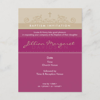 BAPTISM INVITE :: elegant 4