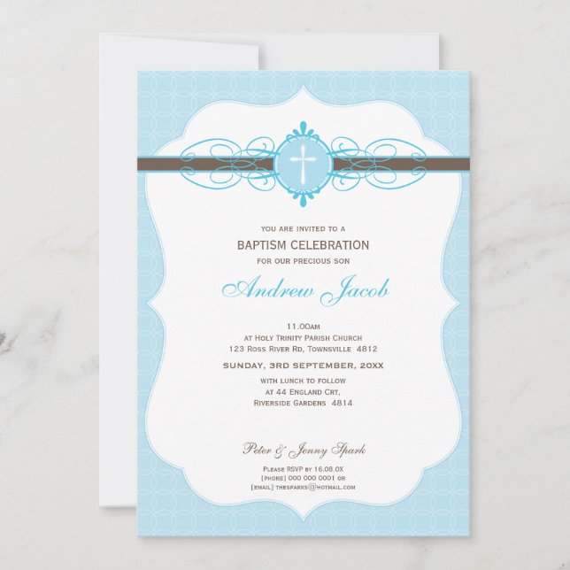 BAPTISM INVITE :: immaculate 8P (Front)