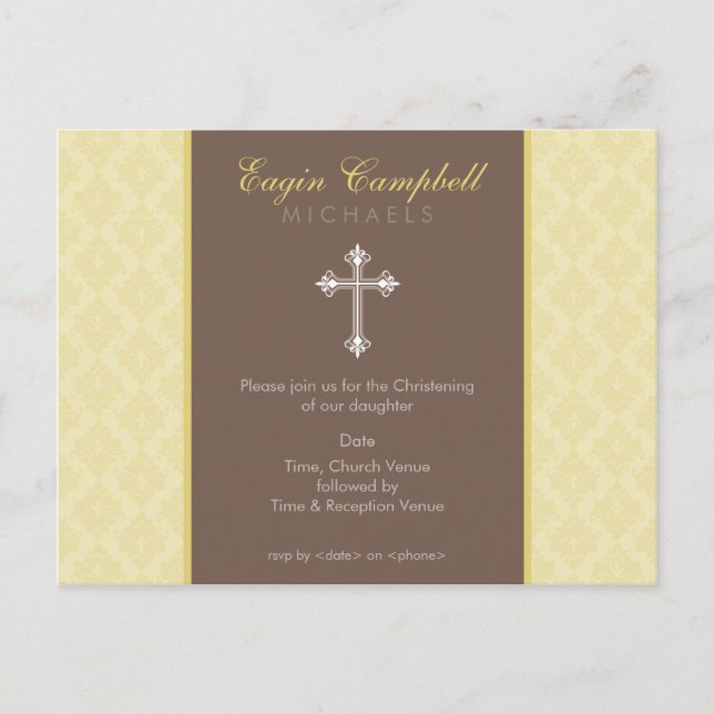 BAPTISM INVITE :: oh so beautiful 6 (Front)