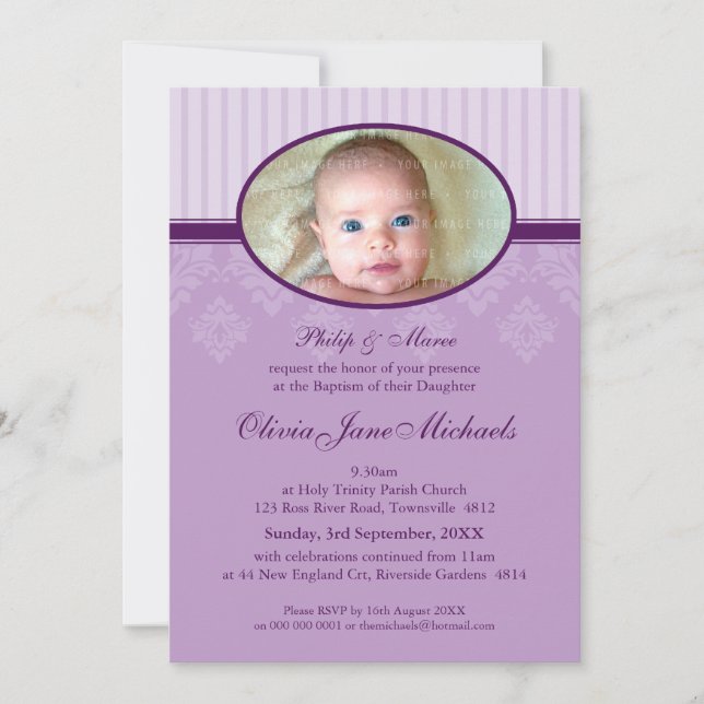 BAPTISM INVITES :: blessed 2P (Front)