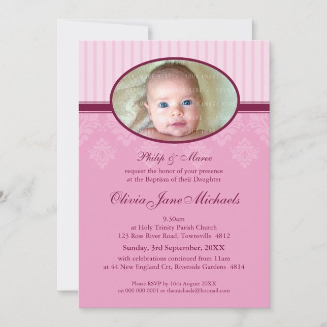 BAPTISM INVITES :: blessed 3P (Front)