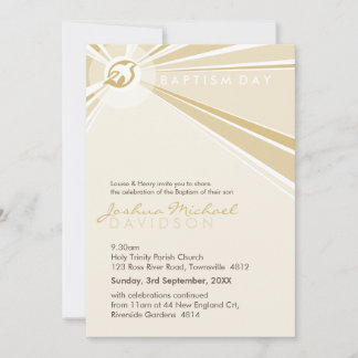 BAPTISM INVITES :: modern dove 2P