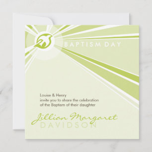 BAPTISM INVITES :: modern dove 7SQ