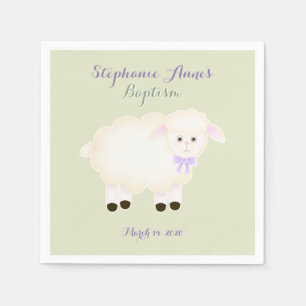 Baptism Lamb Napkin