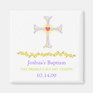 Baptism Magnet , Cross design
