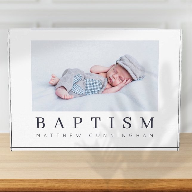 Baptism Modern Minimalist Custom Photo Block (Creator Uploaded)