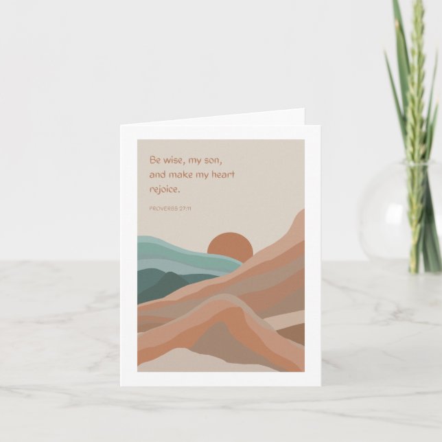 Baptism Neutral Landscape Inspirational Quote Card (Front)