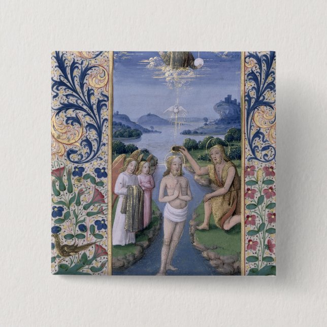 Baptism of Christ 15 Cm Square Badge (Front)
