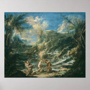 Baptism of Christ - A. Magnasco Fine Art Poster