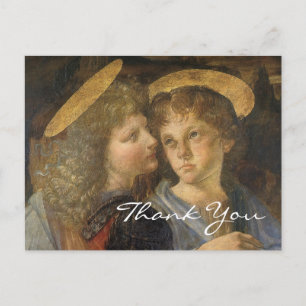 Baptism of Christ (angels) by Leonardo da Vinci Postcard