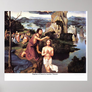 Baptism of Christ by Joachim Patinier Poster