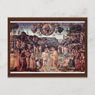 Baptism Of Christ By Perugino Pietro Postcard