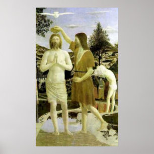 Baptism of Christ by Piero della Francesca (1449) Poster